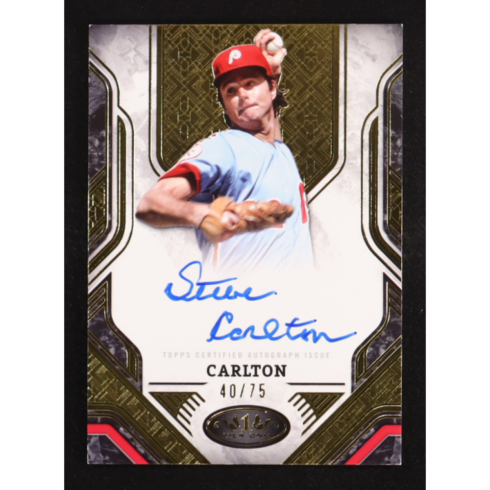 Steve Carlton 2025 Topps Tier One Prime Performers Autographs #PPA-SC #40/75 at PristineAuction.com