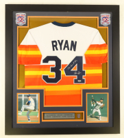 Nolan Ryan Signed Custom Framed Jersey Display Inscribed "All Time K King" (PSA) at PristineAuction.com
