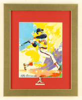 LeRoy Neiman "Reggie Jackson" Custom Framed Art Print Display With Player Pin at PristineAuction.com