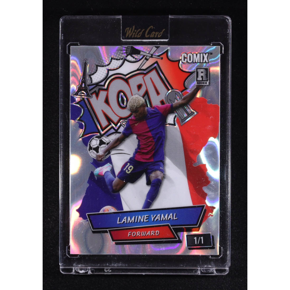 Lamine Yamal 2025 Wild Card Black Label Kopa Lava #ACBLKLY03 #1/1 RC at PristineAuction.com