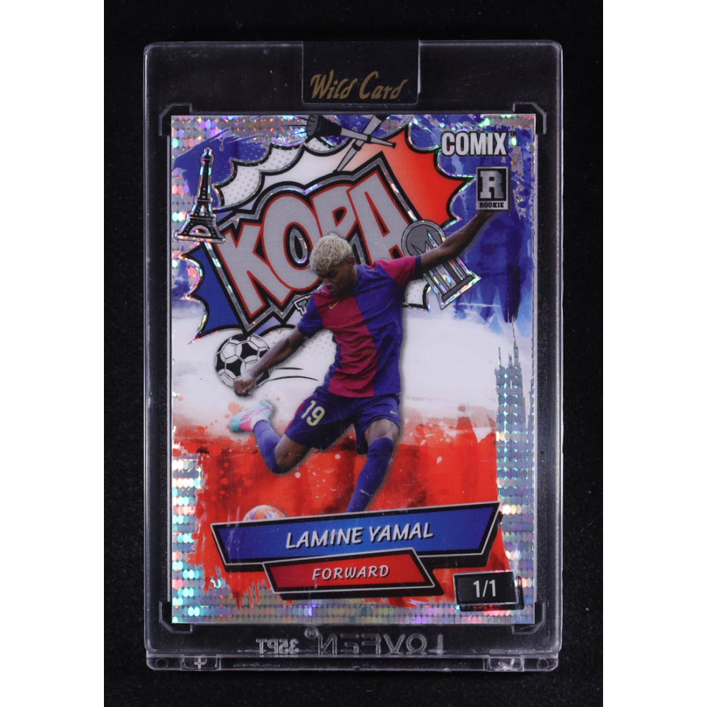 Lamine Yamal 2025 Wild Card Black Label Kopa Pulsar #ACBLKLY03 #1/1 RC at PristineAuction.com