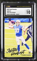 Justin Herbert 2020 Panini Chronicles Luminance #203 RC (CGC 10) at PristineAuction.com