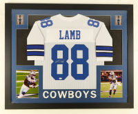 Ceedee Lamb Signed Custom Framed Jersey Display (JSA) at PristineAuction.com