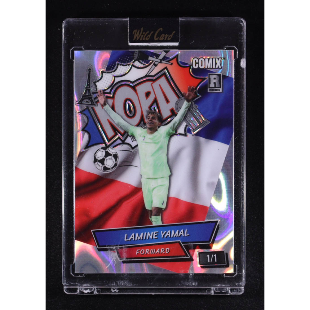 Lamine Yamal 2025 Wild Card Black Label Kopa Lava #ACBLKLY04 #1/1 RC at PristineAuction.com