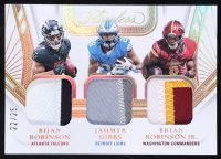 Bijan Robinson / Brian Robinson Jr. / Jahmyr Gibbs 2024 Panini Flawless Triple Patches #15 #22/25 at PristineAuction.com