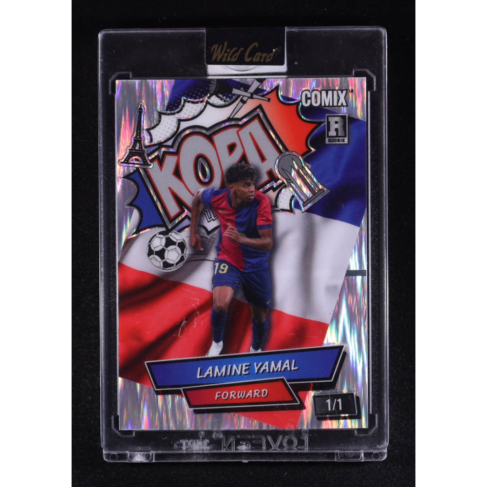 Lamine Yamal 2025 Wild Card Black Label Kopa Shock #ACBLKLY11 #1/1 RC at PristineAuction.com