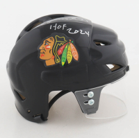 Jeremy Roenick Signed Blackhawks Mini Helmet Inscribed "HOF 2024" (Beckett) at PristineAuction.com