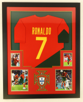 Cristiano Ronaldo Custom Framed Jersey Display at PristineAuction.com