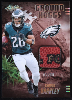 Saquon Barkley 2025 Absolute Ground Hoggs Materials Gold #2 #06/99 at PristineAuction.com
