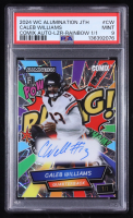 Caleb Williams 2024 Wild Card Alumination Comix Autographs BAANG! Lazer Rainbow #AACCW RC #1/1 (PSA 9) at PristineAuction.com