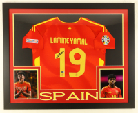 Lamine Yamal Signed Custom Framed Jersey Display (Beckett) at PristineAuction.com