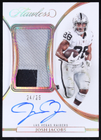 Josh Jacobs 2022 Panini Flawless Patch Autographs Gold #53 #24/25 at PristineAuction.com