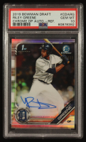 Riley Greene 2019 Bowman Chrome Draft Autographs Refractors #CDARG #169/499 RC (PSA 10) at PristineAuction.com