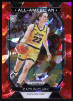 Caitlin Clark 2024-25 Panini Prizm Draft Picks All-American Prizms Red Ice #23 RC at PristineAuction.com