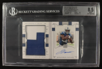 Jonathan Taylor 2020 Panini National Treasures Rookie Jumbo Materials Prime Signature Booklets #17 #62/99 RC (BGS 8.5 | Auto 10) at PristineAuction.com