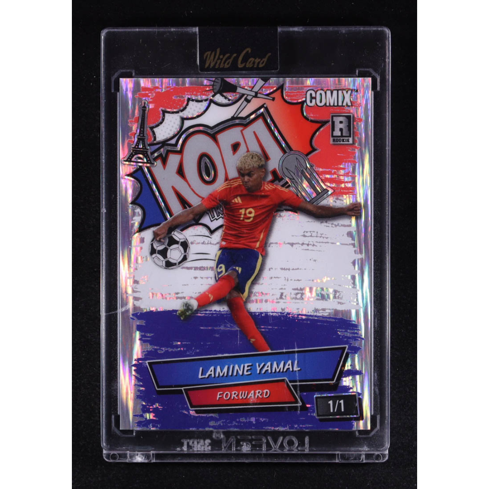 Lamine Yamal 2025 Wild Card Black Label Kopa Shock #ACBLKLY07 #1/1 RC at PristineAuction.com