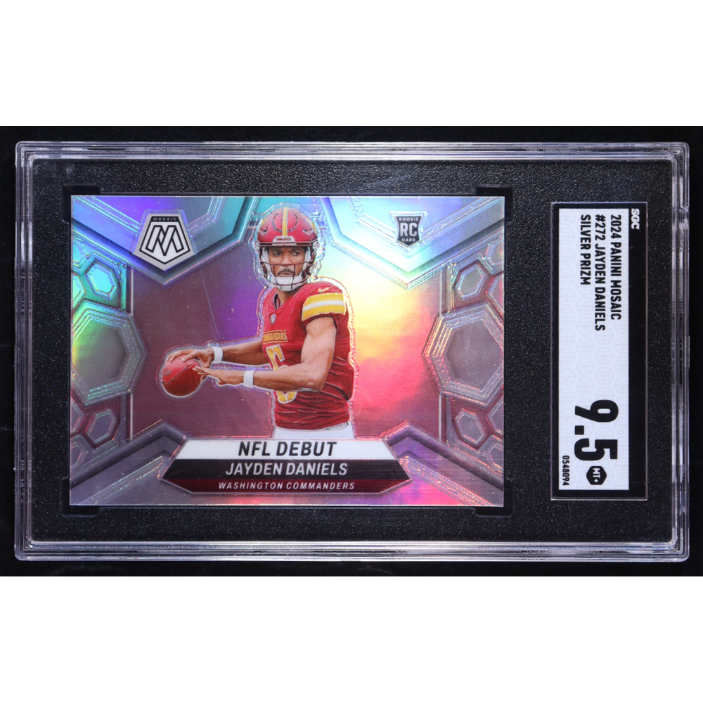 Jayden Daniels 2024 Panini Mosaic Silver DEB #272 RC (SGC 9.5) at PristineAuction.com