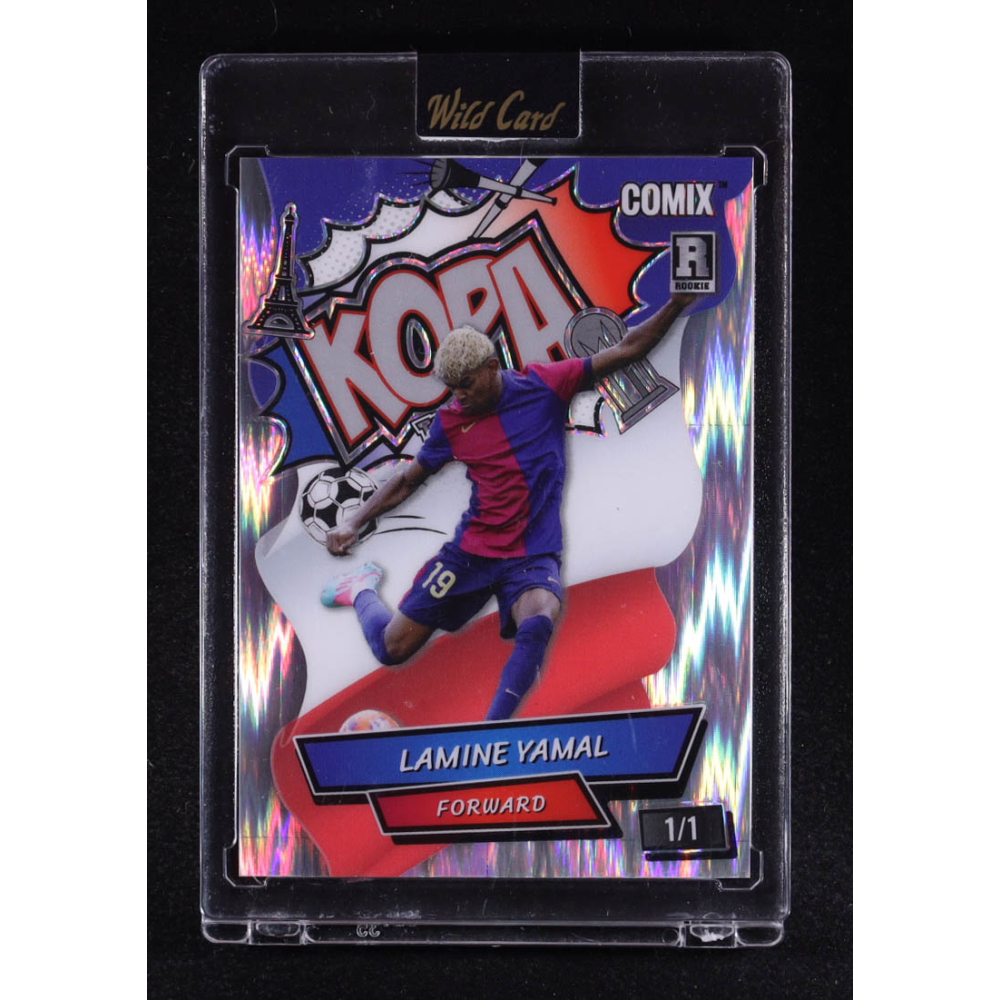 Lamine Yamal 2025 Wild Card Black Label Kopa Shock #ACBLKLY03 #1/1 RC at PristineAuction.com
