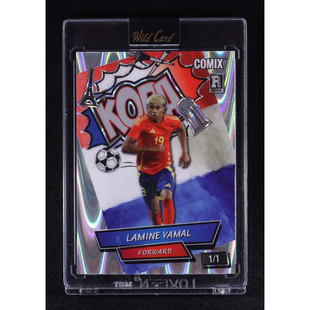 Lamine Yamal 2025 Wild Card Black Label Kopa Lava #ACBLKLY01 #1/1 RC at PristineAuction.com