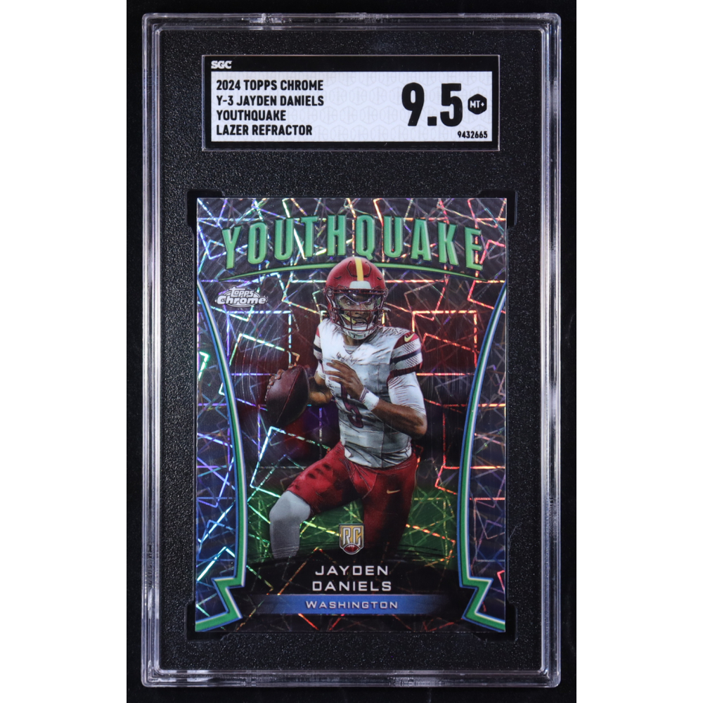 Jayden Daniels 2024 Topps Chrome Youthquake Lazer Refractors #Y3 RC (SGC 9.5) at PristineAuction.com