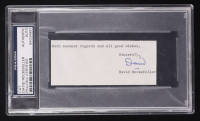 David Rockefeller Signed Letter Cut (PSA) at PristineAuction.com