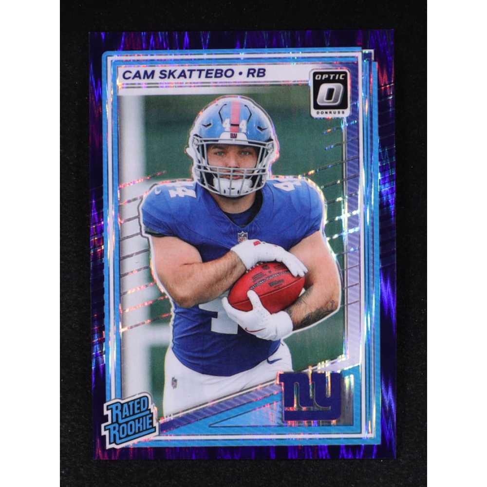 Cam Skattebo 2025 Donruss Optic Purple Shock #228 RR RC at PristineAuction.com