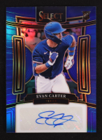 Evan Carter 2024 Select Signatures Prizms Blue #10 #01/49 RC at PristineAuction.com