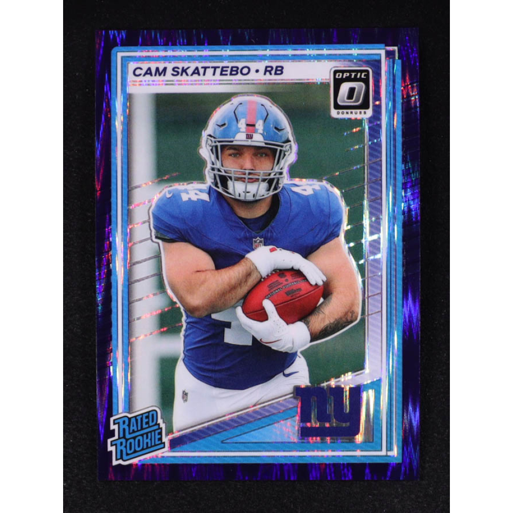 Cam Skattebo 2025 Donruss Optic Purple Shock #228 RR RC at PristineAuction.com
