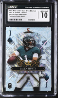 Jalen Hurts 2024 Wild Card 5 Card Draw Stacked Jack Of Spades - Promo Platinum Cross Hatch #JHN #1/1 (CGC 10) at PristineAuction.com