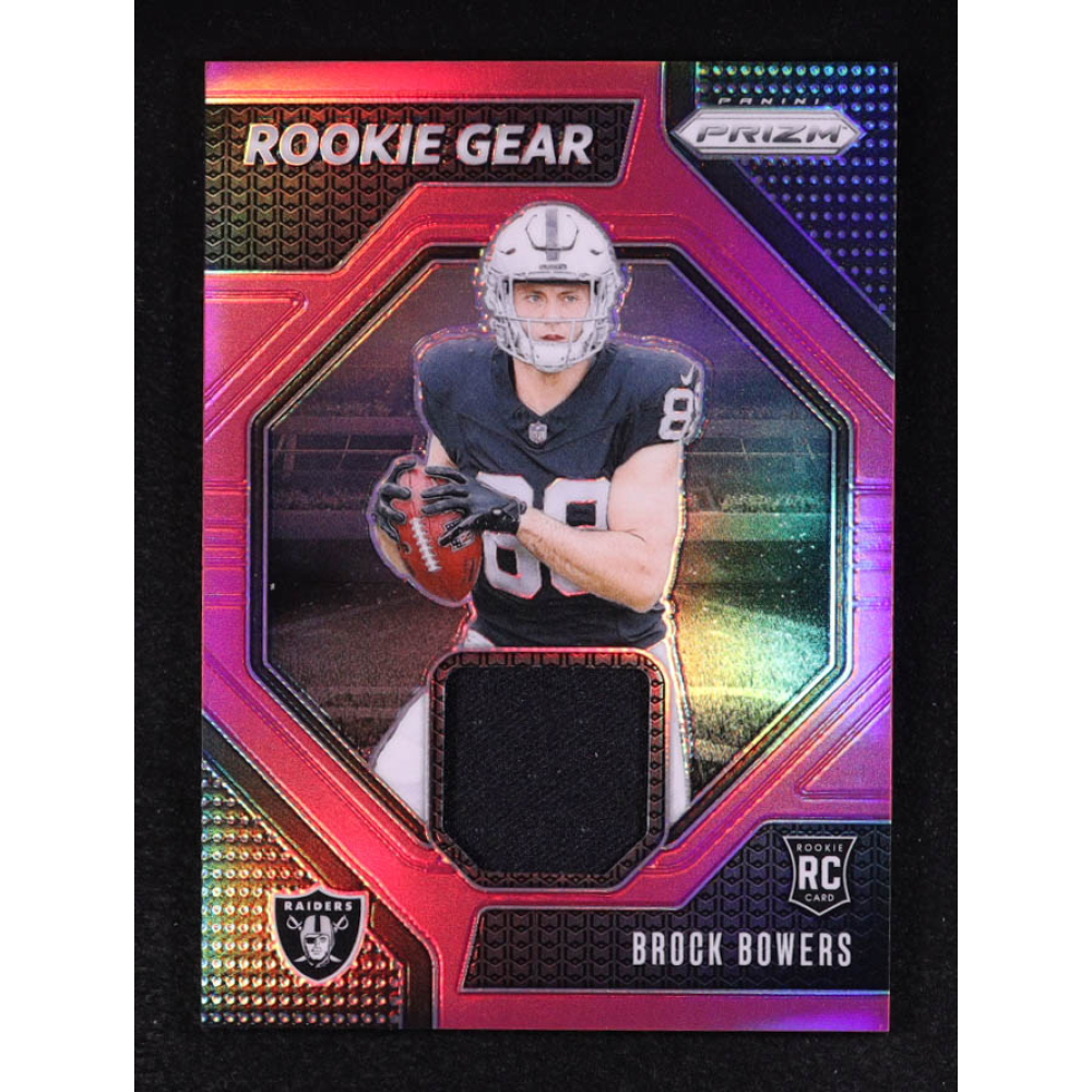 Brock Bowers 2024 Panini Prizm Rookie Gear Pink #3 RC at PristineAuction.com