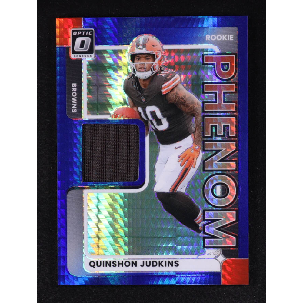 Quinshon Judkins 2025 Donruss Optic Rookie Phenoms Blue Hyper #18 RC at PristineAuction.com