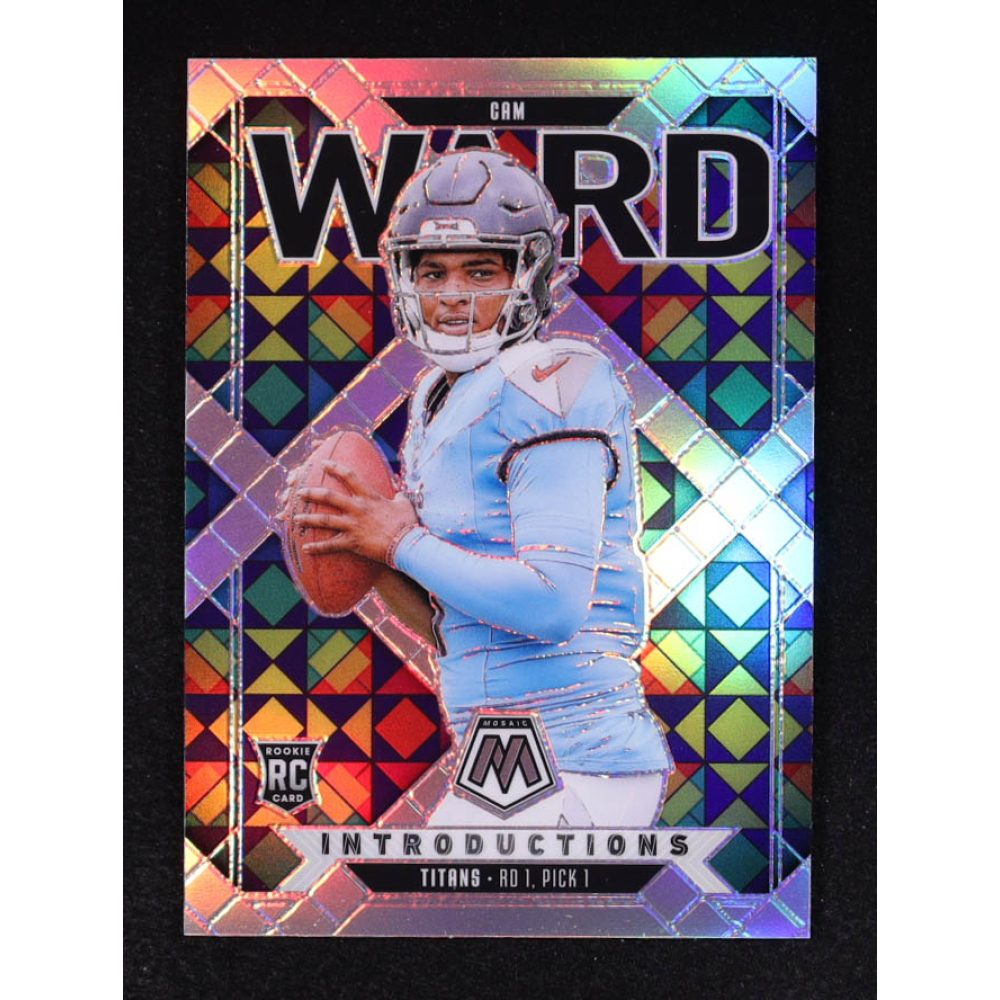 Cam Ward 2025 Panini Mosaic Introductions Silver #6 RC at PristineAuction.com