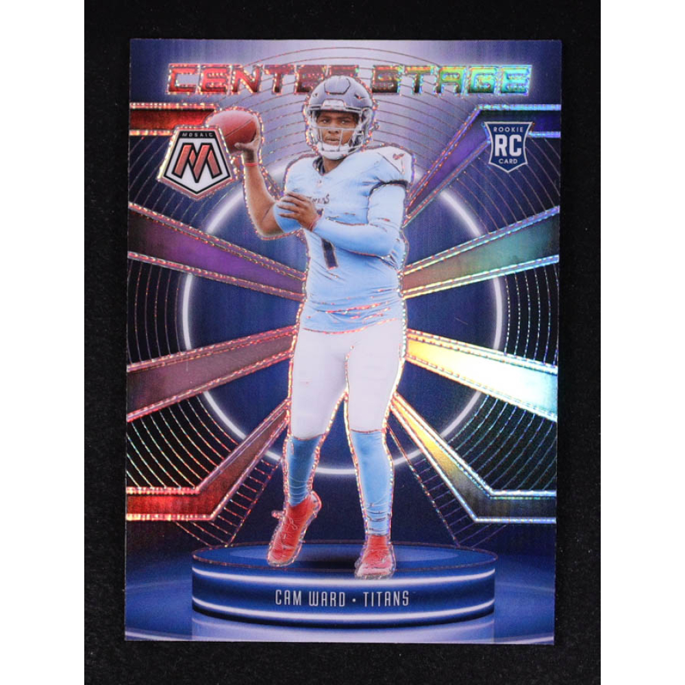 Cam Ward 2025 Panini Mosaic Center Stage Silver #17 RC at PristineAuction.com