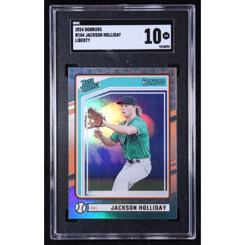 Jackson Holliday 2024 Donruss Liberty #184 RC (SGC 10) at PristineAuction.com