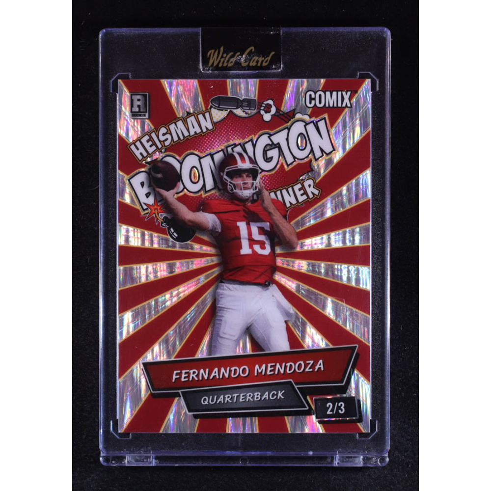 Fernando Mendoza 2025 Wild Card Comix Bloomington Shock #ACBLFM07 #2/3 RC at PristineAuction.com