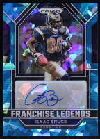 Isaac Bruce 2022 Panini Prizm Franchise Legends Signatures Prizms Blue Ice #13 #22/99 at PristineAuction.com