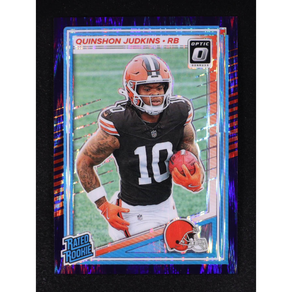Quinshon Judkins 2025 Donruss Optic Purple Shock #252 RR RC at PristineAuction.com