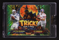 Peyton Manning / Eli Manning 2025 Wild Card Haunted Hits Monster Hunt Trick! Boo! Green Skylight #HHBOO-PMEM #1/1 at PristineAuction.com