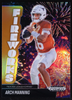 Arch Manning 2025 Panini Prizm Black Fireworks Prizms Orange #14 RC #20/49 at PristineAuction.com