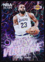 LeBron James 2023-24 Hoops Premium Stock High Voltage Premium #6 at PristineAuction.com