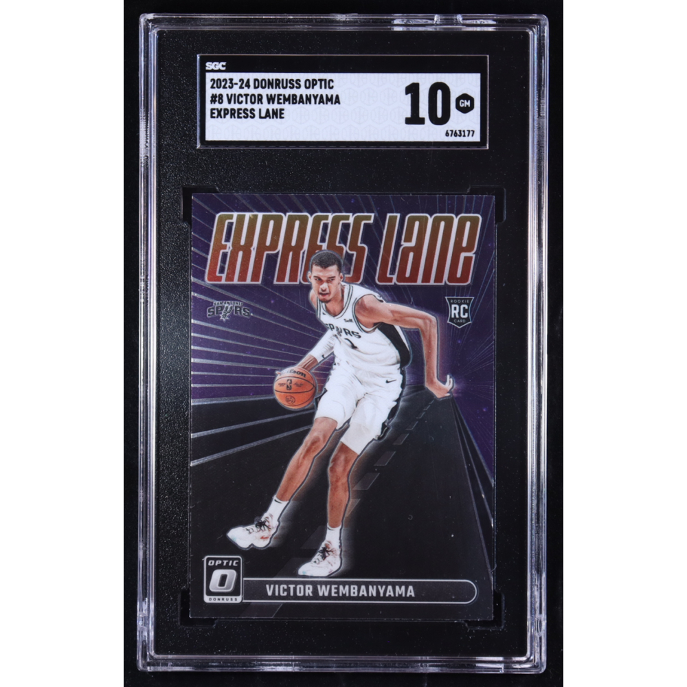 Victor Wembanyama 2023-24 Donruss Optic Express Lane #8 RC (SGC 10) at PristineAuction.com