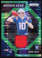 Drake Maye 2024 Panini Prizm Rookie Gear Neon Green Pulsar #6 RC at PristineAuction.com