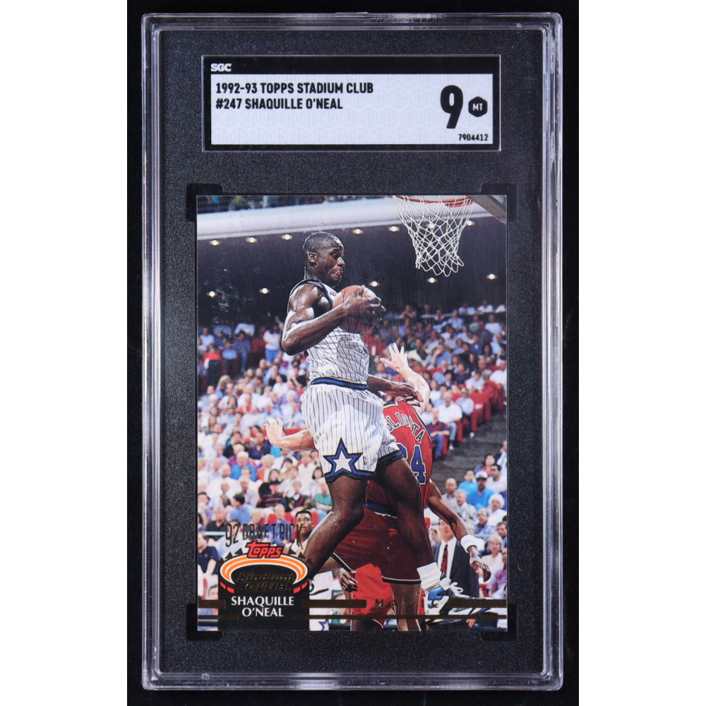 Shaquille O'Neal 1992-93 Stadium Club #247 RC (SGC 9) at PristineAuction.com
