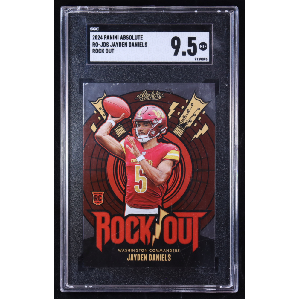 Jayden Daniels 2024 Absolute Rock Out #19 RC (SGC 9.5) at PristineAuction.com