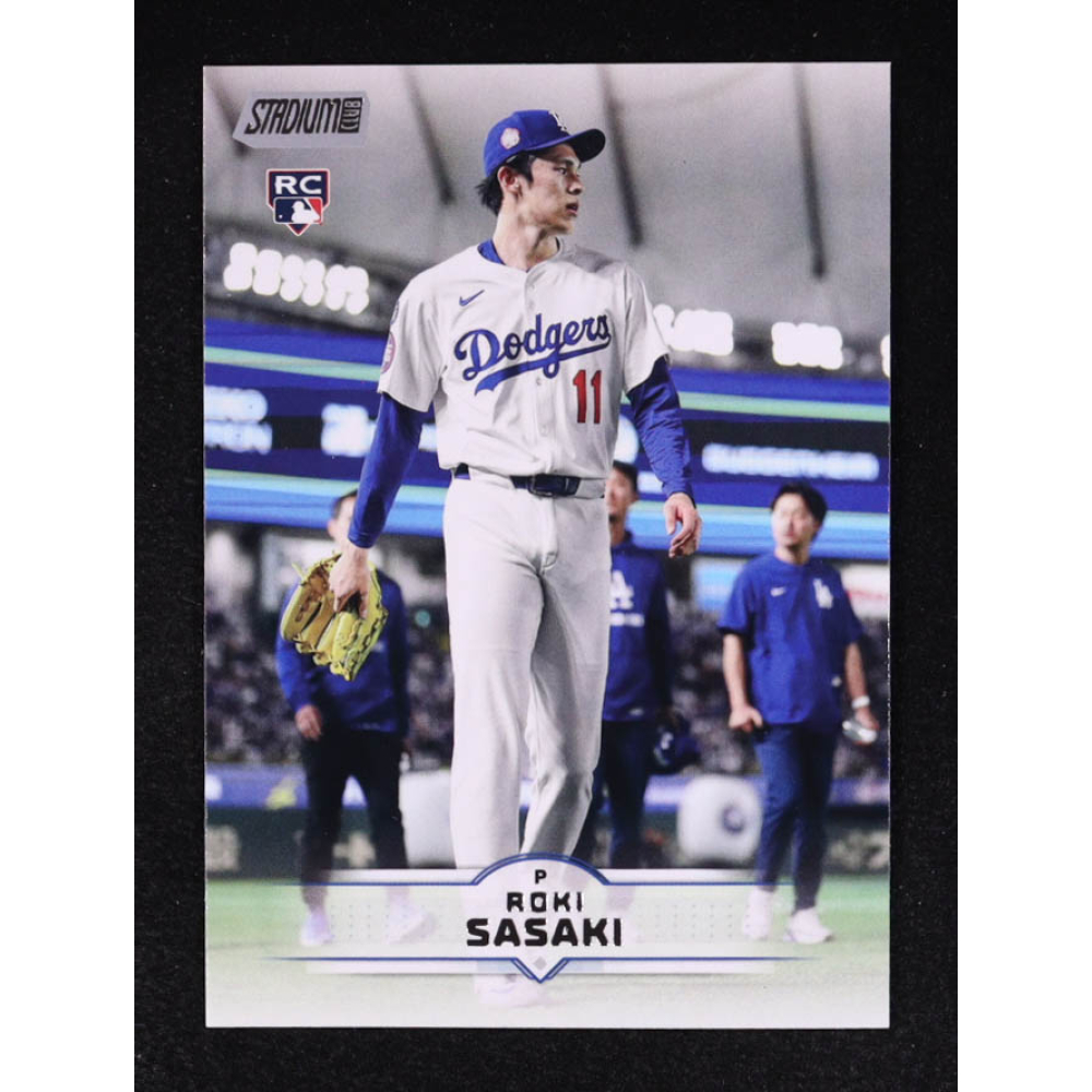 Roki Sasaki 2025 Stadium Club #187 RC at PristineAuction.com