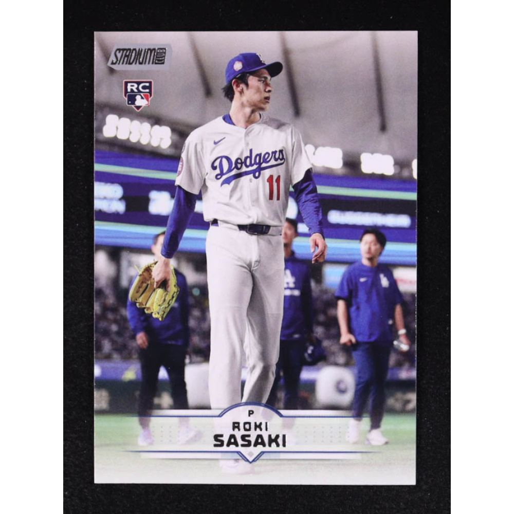 Roki Sasaki 2025 Stadium Club #187 RC at PristineAuction.com