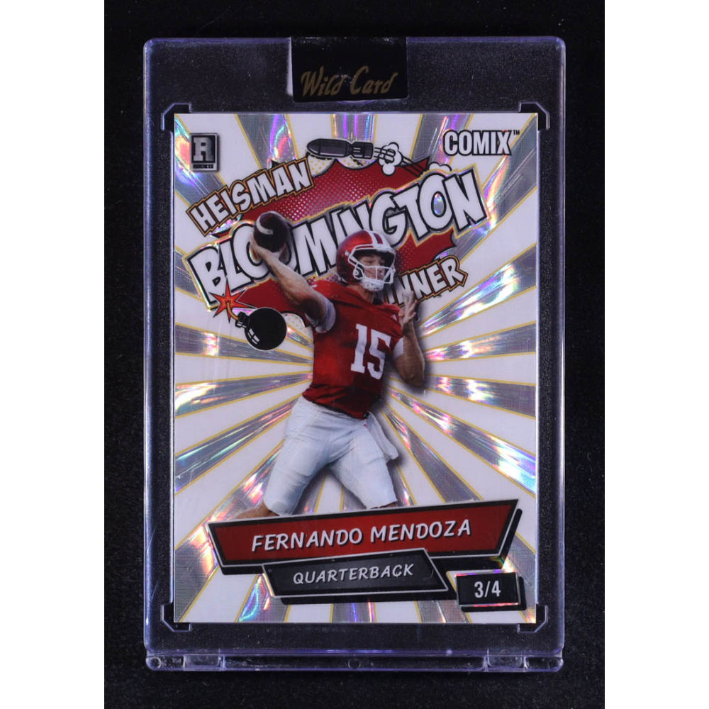Fernando Mendoza 2025 Wild Card Comix Bloomington Island #ACBLFM03 #3/4 RC at PristineAuction.com