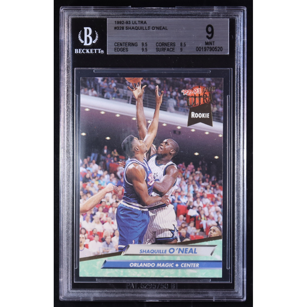 Shaquille O'Neal 1992-93 Ultra #328 RC (Beckett 9) at PristineAuction.com