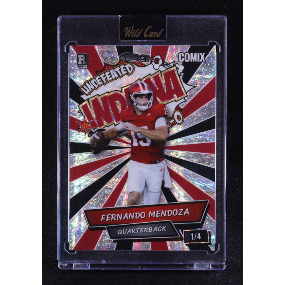 Fernando Mendoza 2025 Wild Card Comix Indiana Scotch Plaid #ACBLFM09 #1/4 RC at PristineAuction.com