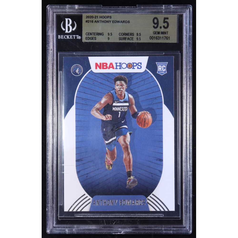 Anthony Edwards 2020-21 Hoops #216 RC (Beckett 9.5) at PristineAuction.com